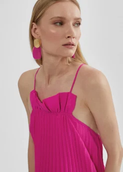 Vestido largo plisado