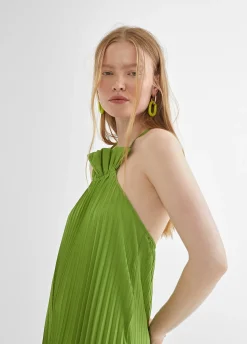Vestido largo plisado