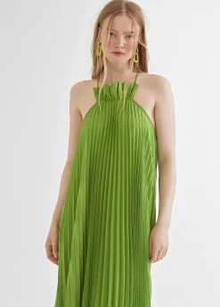Vestido largo plisado