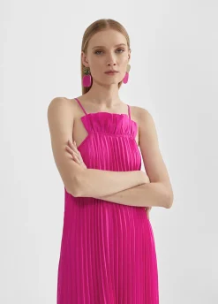 Vestido largo plisado