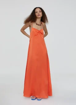 Vestido largo tipo lencero