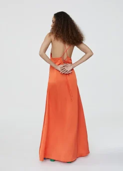 Vestido largo tipo lencero