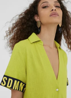 Vestido midi de volantes
