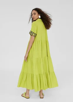 Vestido midi de volantes