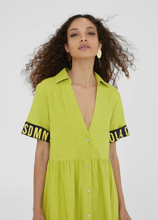 Vestido midi de volantes