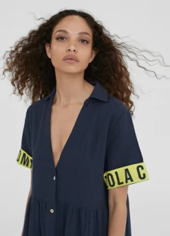 Vestido midi de volantes