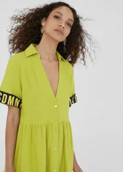 Vestido midi de volantes