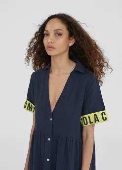 Vestido midi de volantes