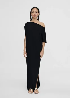 Vestido midi fruncido