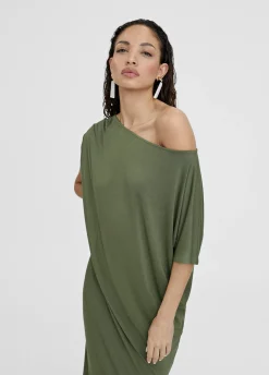 Vestido midi fruncido