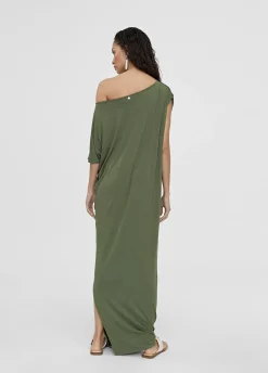 Vestido midi fruncido