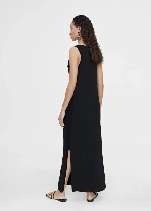 Vestido midi fruncido
