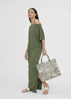 Vestido midi fruncido
