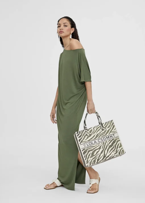 Vestido midi fruncido