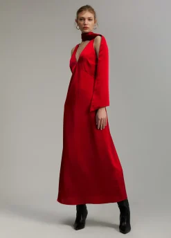 Vestido midi satén