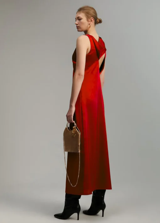 Vestido midi satén