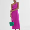Vestido midi tirante asimétrico