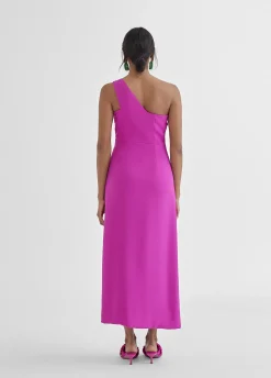 Vestido midi tirante asimétrico