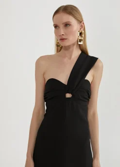 Vestido midi tirante asimétrico