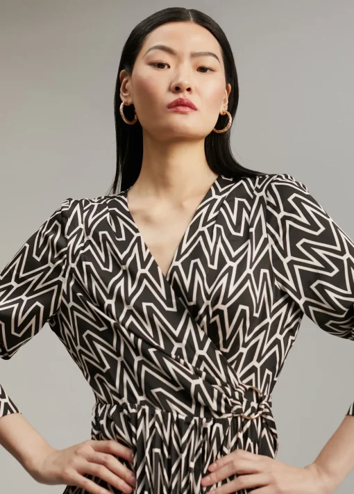 Vestido monograma bicolor