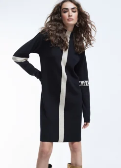 Vestido punto bicolor