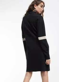 Vestido punto bicolor