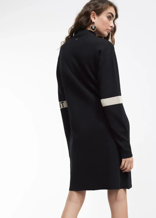 Vestido punto bicolor