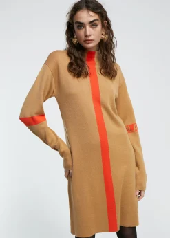 Vestido punto bicolor