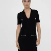 Vestido punto corto bolsillos LC