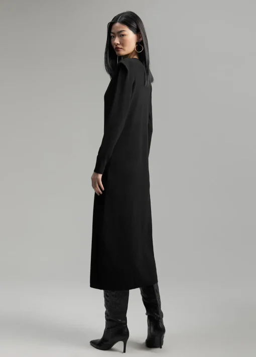Vestido punto hombreras