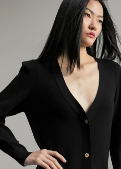Vestido punto hombreras