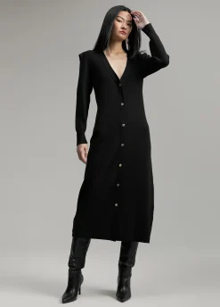 Vestido punto hombreras