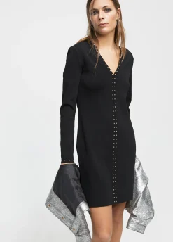 Vestido punto tachas