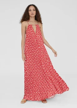 Vestido rojo monograma