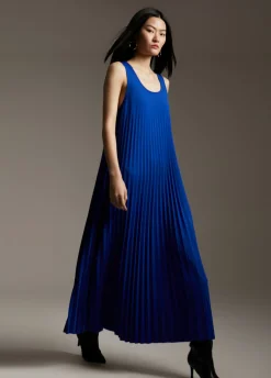 Vestido sin manga plisado