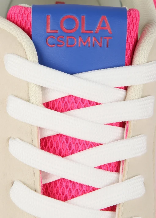 Zapatillas deportivas azul y rosa flúor