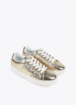 Zapatillas deportivas metalizadas