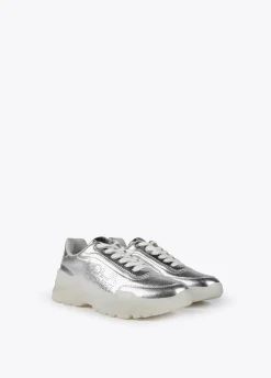 Zapatillas tipo sneakers metalizadas