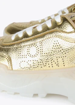 Zapatillas tipo sneakers metalizadas
