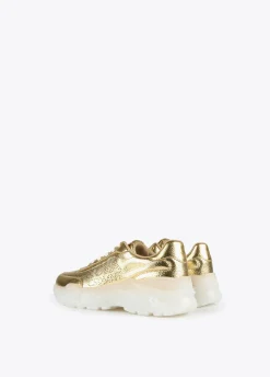 Zapatillas tipo sneakers metalizadas
