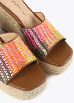 Zueco plataforma multicolor