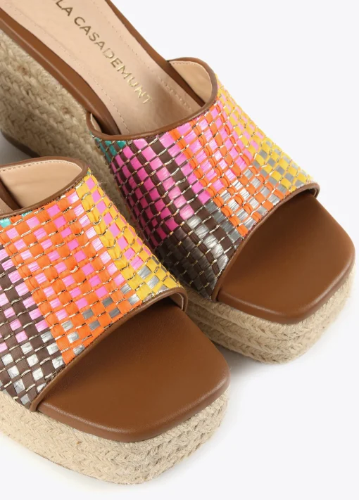 Zueco plataforma multicolor